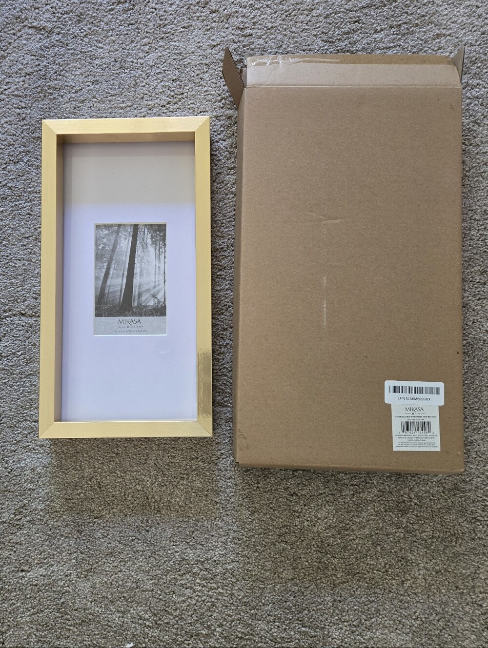 Mikasa Gold Rectangular Photo Frame with White Mat